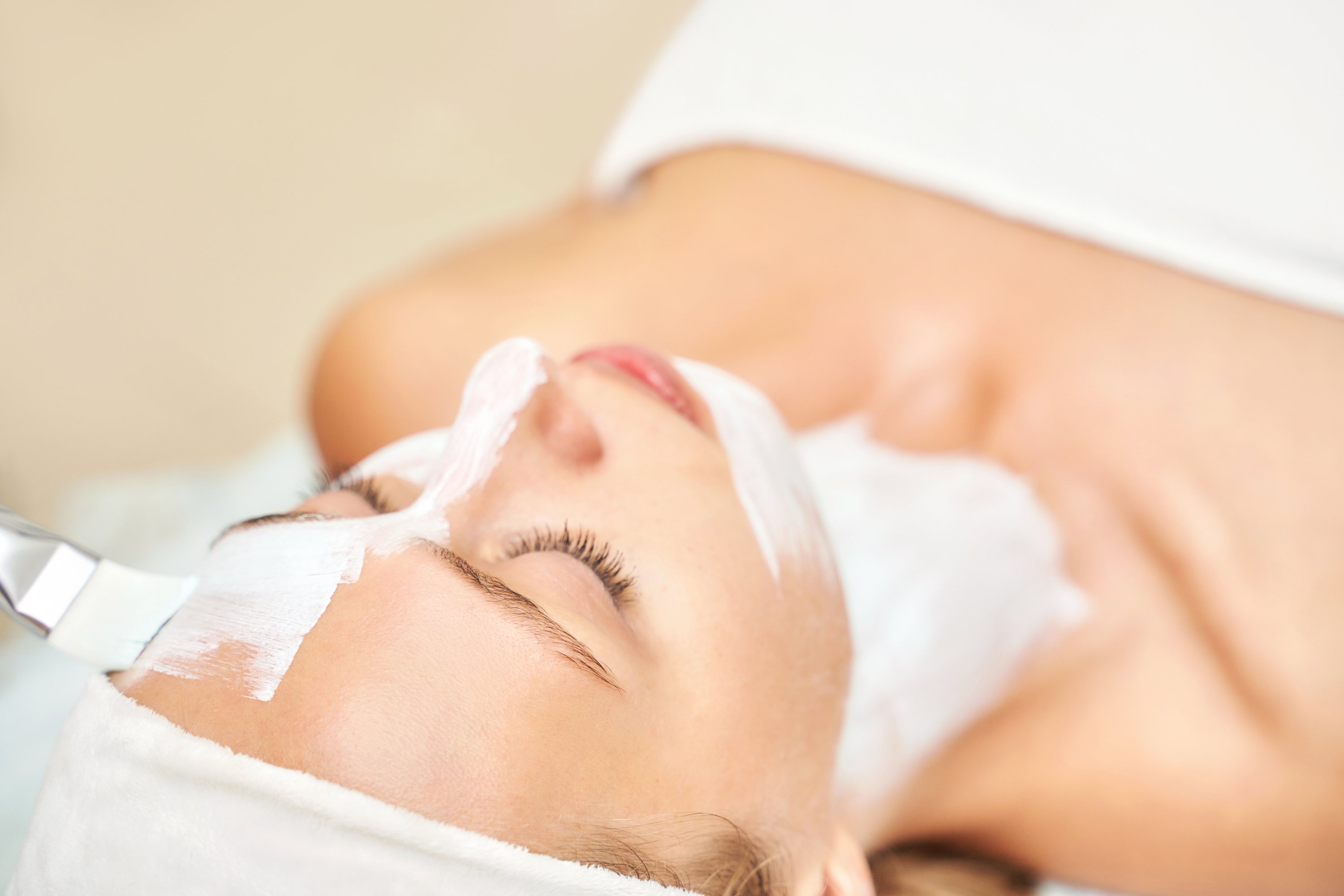 woman getting a facial treatment